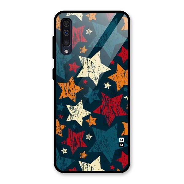 Rugged Star Design Glass Back Case for Galaxy A50s