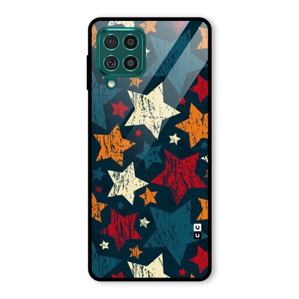 Rugged Star Design Glass Back Case for Galaxy F62