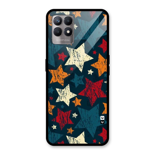 Rugged Star Design Glass Back Case for Realme 8i