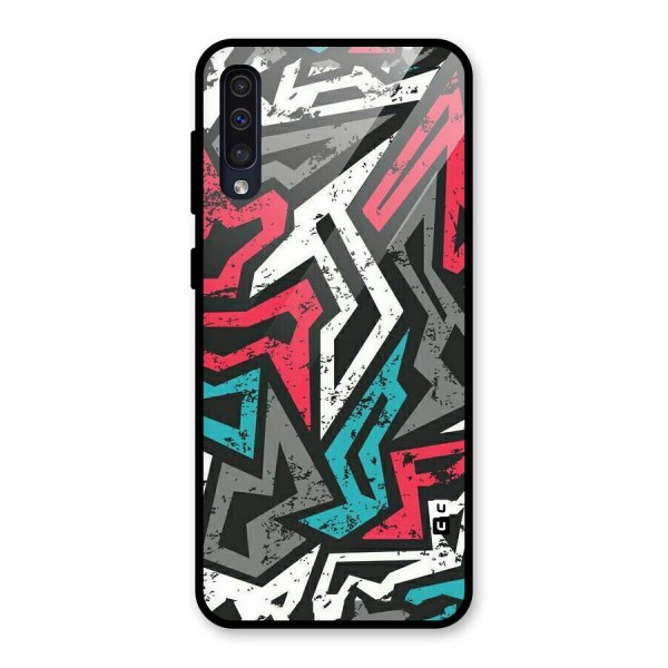 Rugged Strike Abstract Glass Back Case for Galaxy A50s