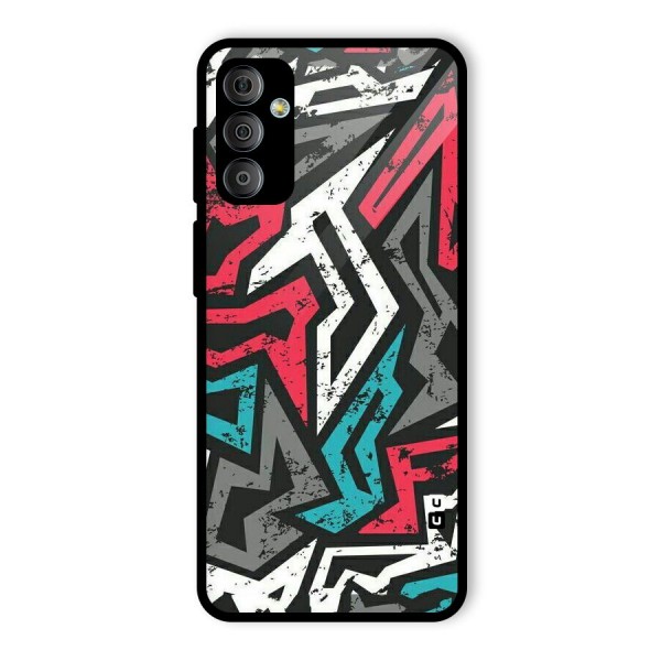 Rugged Strike Abstract Glass Back Case for Galaxy F23