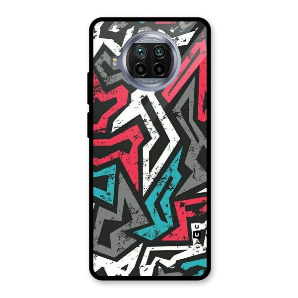 Rugged Strike Abstract Glass Back Case for Mi 10i