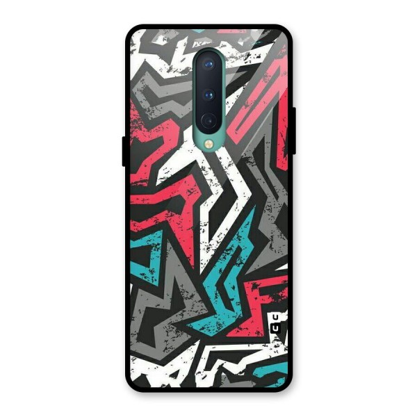 Rugged Strike Abstract Glass Back Case for OnePlus 8