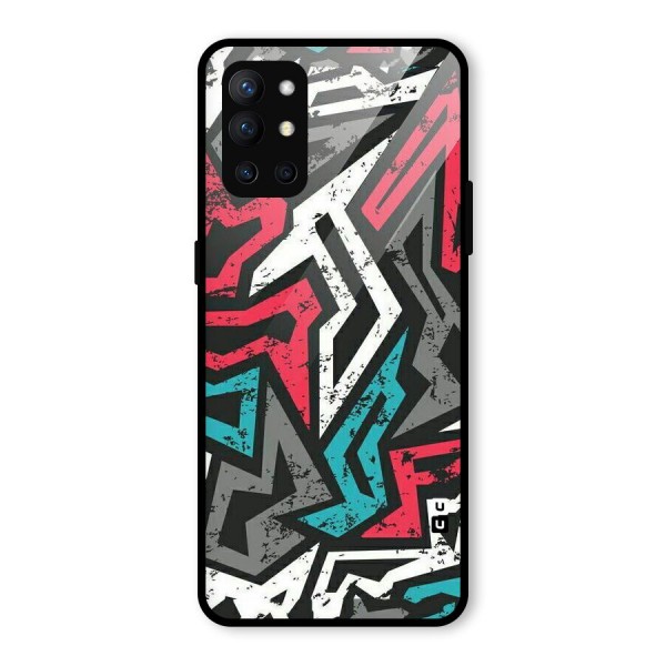 Rugged Strike Abstract Glass Back Case for OnePlus 9R