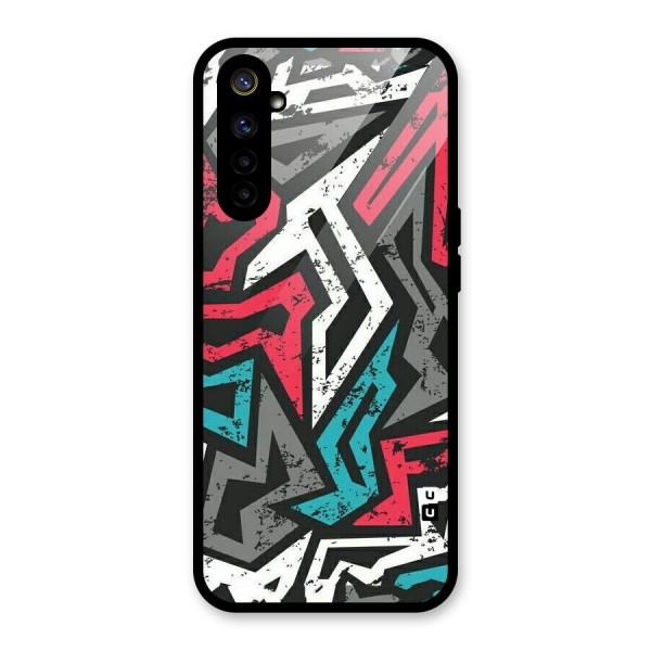 Rugged Strike Abstract Glass Back Case for Realme 6