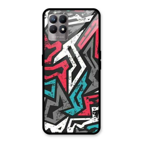 Rugged Strike Abstract Glass Back Case for Realme 8i