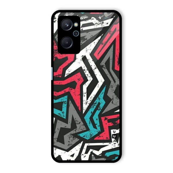 Rugged Strike Abstract Glass Back Case for Realme 9i