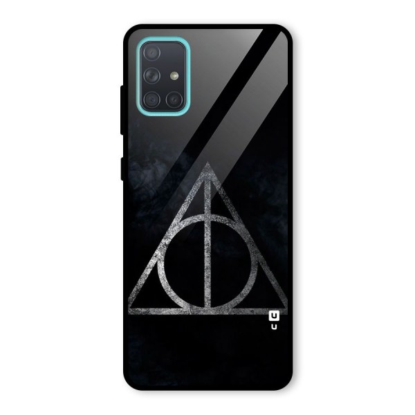 Rugged Triangle Design Glass Back Case for Galaxy A71