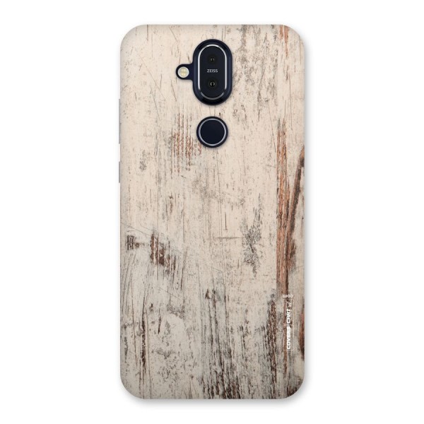 Rugged Wooden Texture Back Case for Nokia 8.1