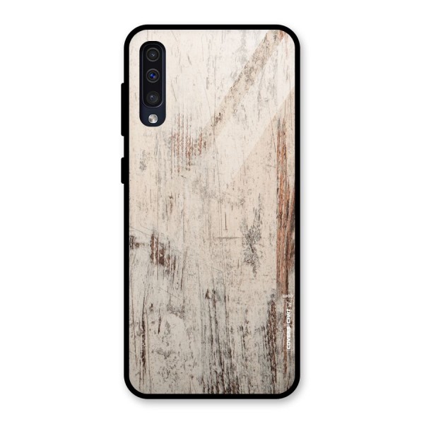 Rugged Wooden Texture Glass Back Case for Galaxy A50s