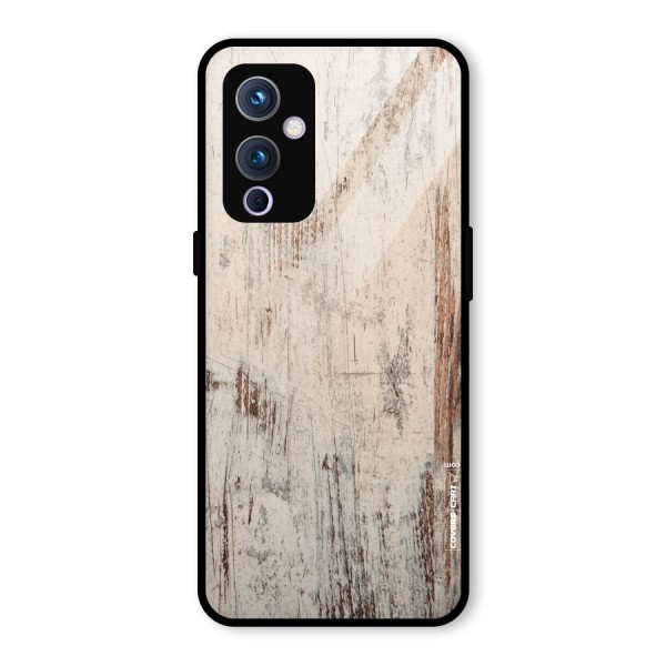 Rugged Wooden Texture Glass Back Case for OnePlus 9