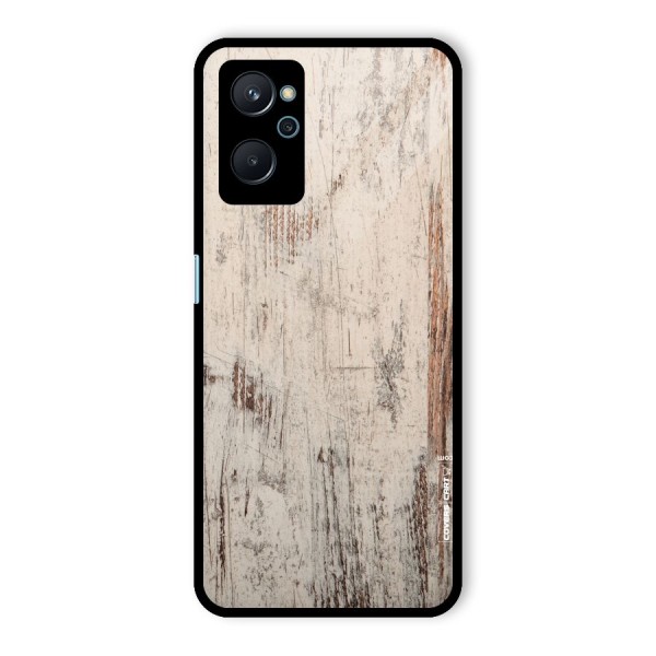 Rugged Wooden Texture Glass Back Case for Realme 9i