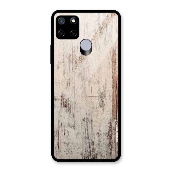 Rugged Wooden Texture Glass Back Case for Realme C12