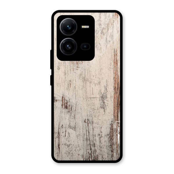 Rugged Wooden Texture Glass Back Case for Vivo V25