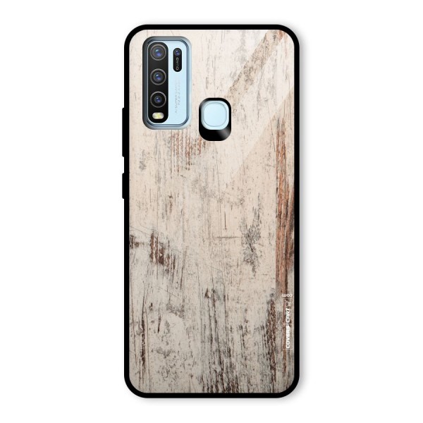 Rugged Wooden Texture Glass Back Case for Vivo Y50