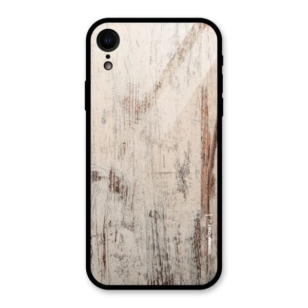 Rugged Wooden Texture Glass Back Case for XR