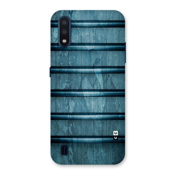 Rustic Blue Shelf Back Case for Galaxy M01