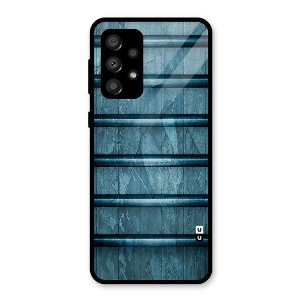 Rustic Blue Shelf Glass Back Case for Galaxy A32