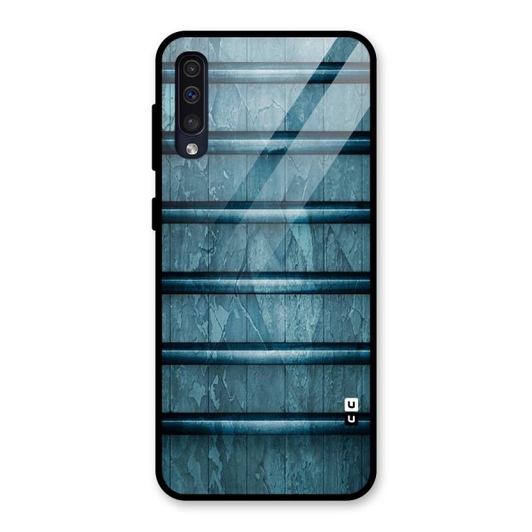 Rustic Blue Shelf Glass Back Case for Galaxy A50s