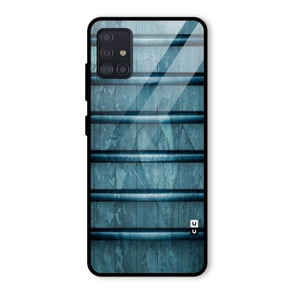 Rustic Blue Shelf Glass Back Case for Galaxy A51