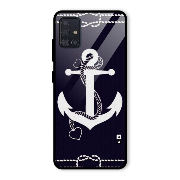 Sail Anchor Glass Back Case for Galaxy A51