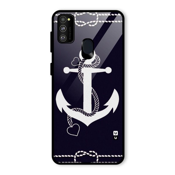 Sail Anchor Glass Back Case for Galaxy M21