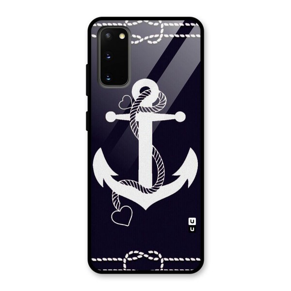 Sail Anchor Glass Back Case for Galaxy S20