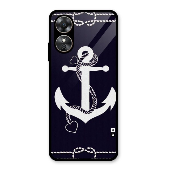 Sail Anchor Glass Back Case for Oppo A17