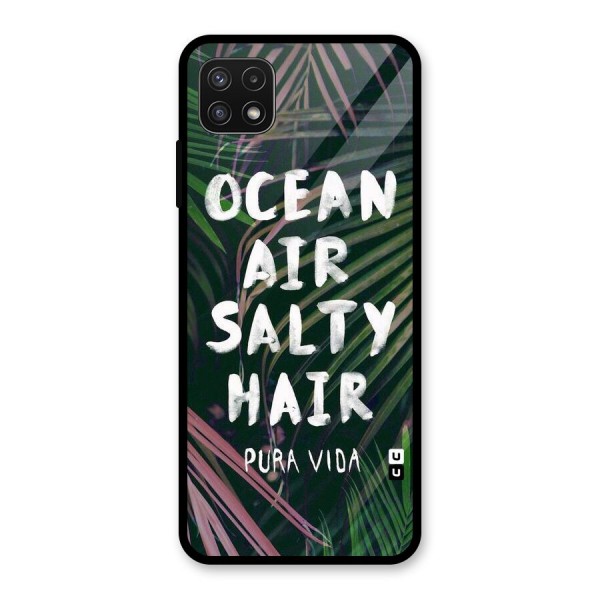 Salty Hair Glass Back Case for Galaxy A22 5G