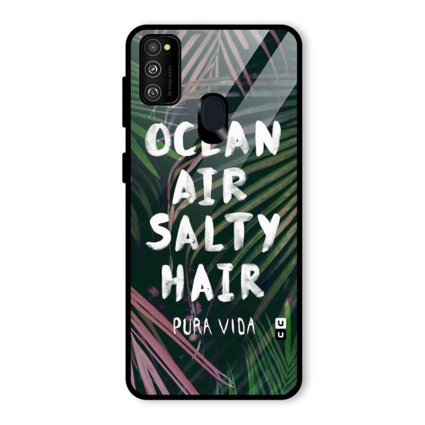 Salty Hair Glass Back Case for Galaxy M21