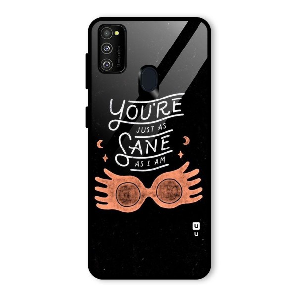 Sane As I Glass Back Case for Galaxy M21