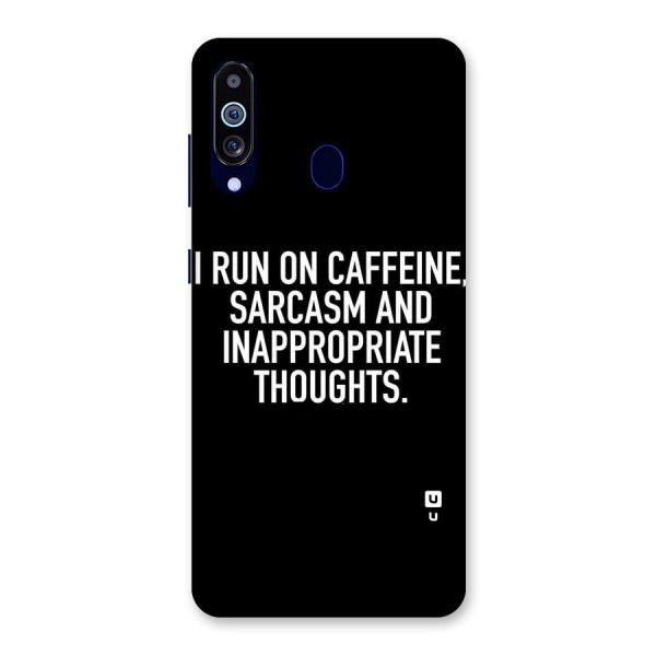 Sarcasm And Caffeine Back Case for Galaxy A60