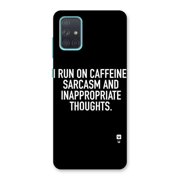 Sarcasm And Caffeine Back Case for Galaxy A71