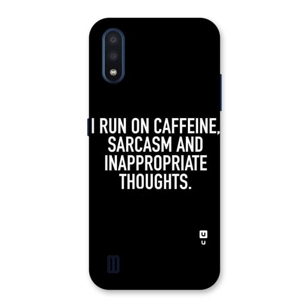 Sarcasm And Caffeine Back Case for Galaxy M01