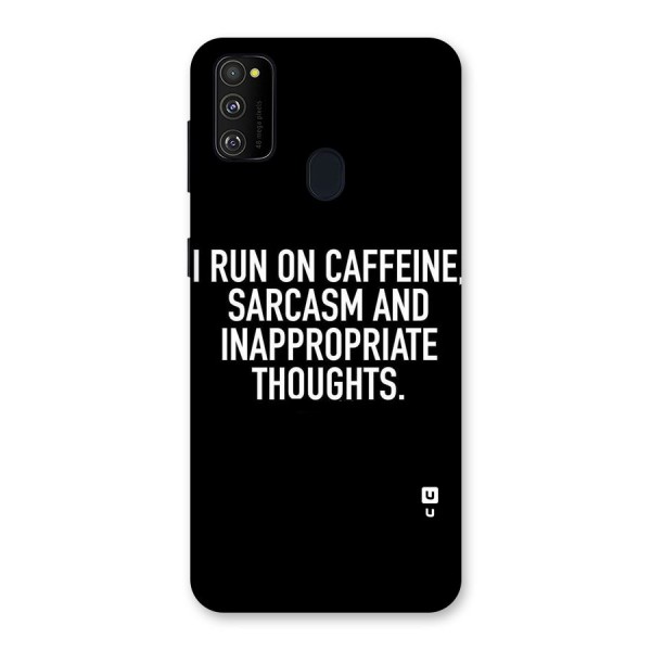 Sarcasm And Caffeine Back Case for Galaxy M21