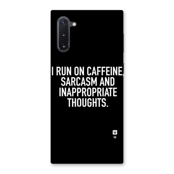 Sarcasm And Caffeine Back Case for Galaxy Note 10