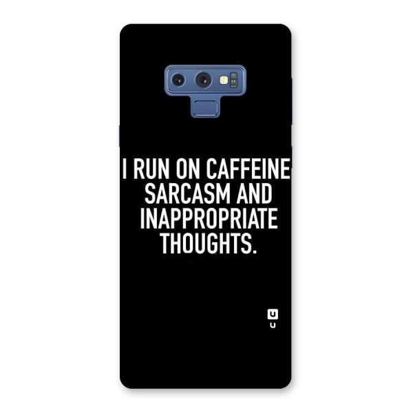 Sarcasm And Caffeine Back Case for Galaxy Note 9