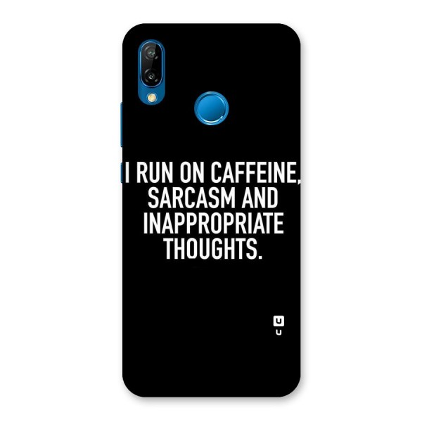 Sarcasm And Caffeine Back Case for Huawei P20 Lite