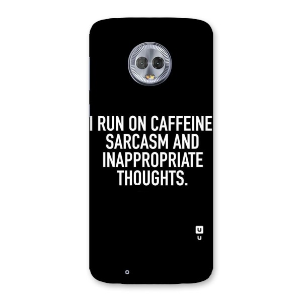 Sarcasm And Caffeine Back Case for Moto G6