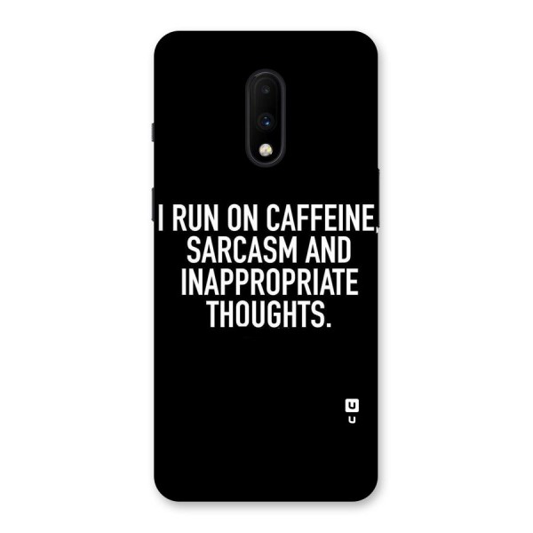 Sarcasm And Caffeine Back Case for OnePlus 7