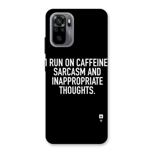 Sarcasm And Caffeine Back Case for Redmi Note 10