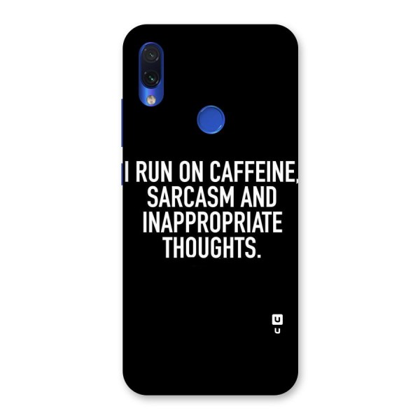 Sarcasm And Caffeine Back Case for Redmi Note 7