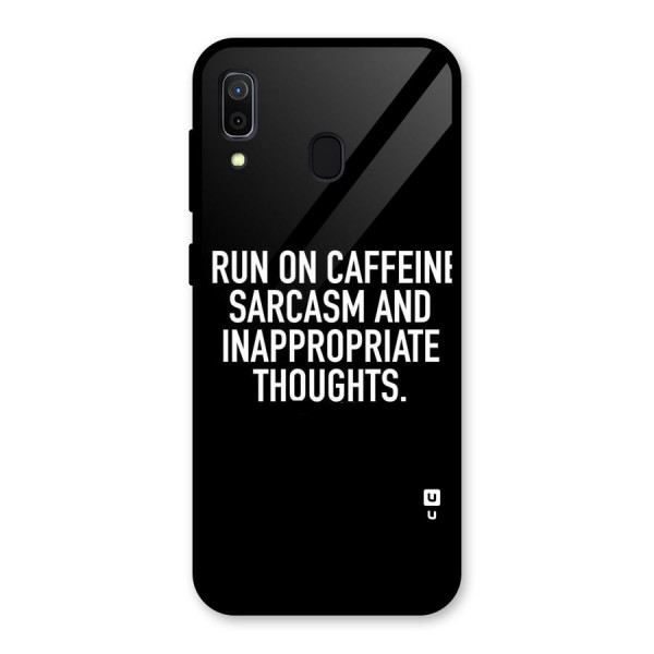 Sarcasm And Caffeine Glass Back Case for Galaxy A30