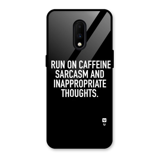 Sarcasm And Caffeine Glass Back Case for OnePlus 7