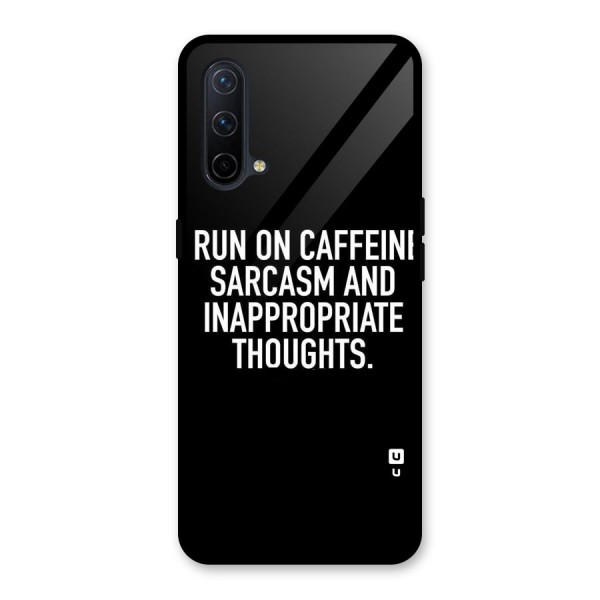 Sarcasm And Caffeine Glass Back Case for OnePlus Nord CE 5G