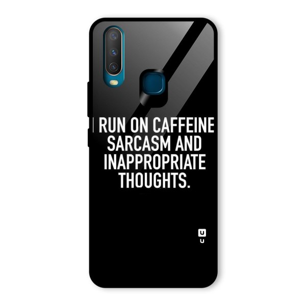 Sarcasm And Caffeine Glass Back Case for Vivo Y15