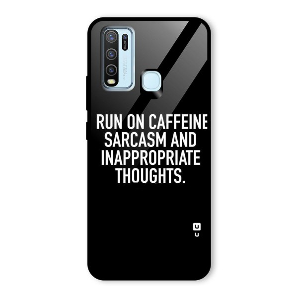 Sarcasm And Caffeine Glass Back Case for Vivo Y50