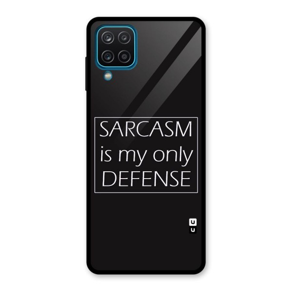 Sarcasm Defence Glass Back Case for Galaxy A12