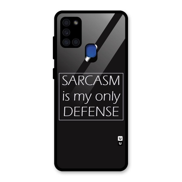 Sarcasm Defence Glass Back Case for Galaxy A21s