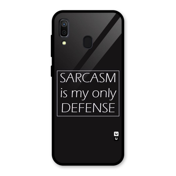 Sarcasm Defence Glass Back Case for Galaxy A30